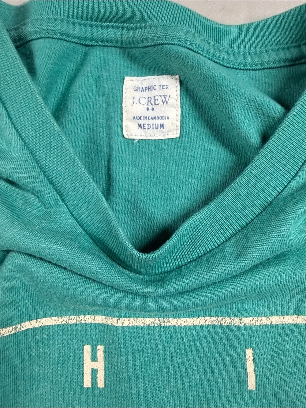 J. Crew Teal Short-Sleeve Nautical Knot Graphic Tee